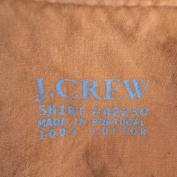 J. CREW ORANGE BUTTON DOWN LONG SLEEVE SHIRT MENS SIZE LARGE EUC - Picture 6 of 6